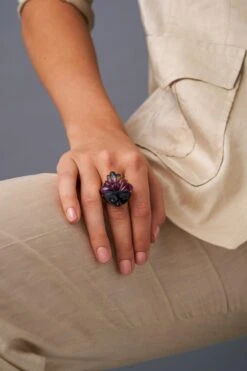 Michael Kanners Watermelon Tourmaline Diamond Gold Mask Ring 11 Michael Kanners Watermelon Tourmaline Diamond Gold Mask Ring -Mode Bijouterie Magasin Tourmaline mask ring MH IS RS 1 master