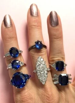 3.61 Carats Cabochon Sapphire Ring Set In 18k Black - Another Haruni Special -Mode Bijouterie Magasin U1345 master