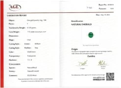 Certified 7.12 Carat Emerald And Diamond Three Stone Engagement Ring -Mode Bijouterie Magasin V 1686908577697 master