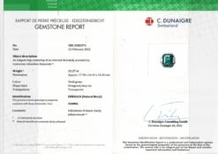 Certified 21.27 Carat Emerald And Diamond Three Stone Cocktail Ring -Mode Bijouterie Magasin V 1686909155444 master