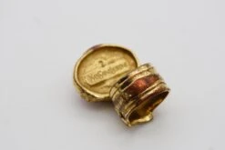 Yves Saint Laurent YSL Arty Cabochon Coral Statement Marble Chunky Ring, Size 7 -Mode Bijouterie Magasin WechatIMG4893 master