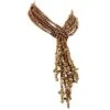 Unknown Golden Bronze Pearls And Crystal Multi-Strand Necklace