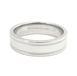 Tiffany & Co. Together Platinum Double Milgrain Wedding Band Ring 11.5 -Mode Bijouterie Magasin b2 master 1