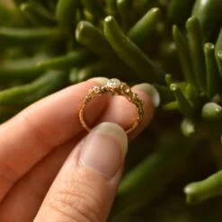 Solid 18 Carat Gold Barnacle Diamond Ring By Lucy Stopes-Roe -Mode Bijouterie Magasin barnacle ring 4 master