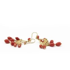Unknown Coral 18 Karat Gold Chandelier Earrings -Mode Bijouterie Magasin bla2 master