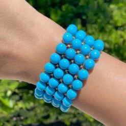 Unknown Jay Feder 18k Yellow Gold Turquoise And Diamond Wide Beacelet 21 Unknown Jay Feder 18k Yellow Gold Turquoise And Diamond Wide Beacelet -Mode Bijouterie Magasin brtr24270m 2 of 6 master 1