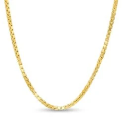 Unknown Vintage 14 Karat Yellow Gold 7.3 Gm, Box Chain Necklace, Wide -Mode Bijouterie Magasin chain7 master 1
