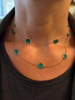Unknown 18 Kt Rose Gold And Malachite Long Necklace 13 Unknown 18 Kt Rose Gold And Malachite Long Necklace -Mode Bijouterie Magasin coll 1685262464836 master