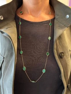 Unknown 18 Kt Rose Gold And Malachite Long Necklace 12 Unknown 18 Kt Rose Gold And Malachite Long Necklace -Mode Bijouterie Magasin collana master