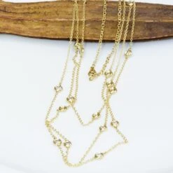 1.38 Carat Three-Row Chain 21 Fullcut Diamonds Amazing Decorative Italian Style 19 1.38 Carat Three-Row Chain 21 Fullcut Diamonds Amazing Decorative Italian Style -Mode Bijouterie Magasin collier brillant gelbgold 1 38ct mehrreihig wempeSON01977 master