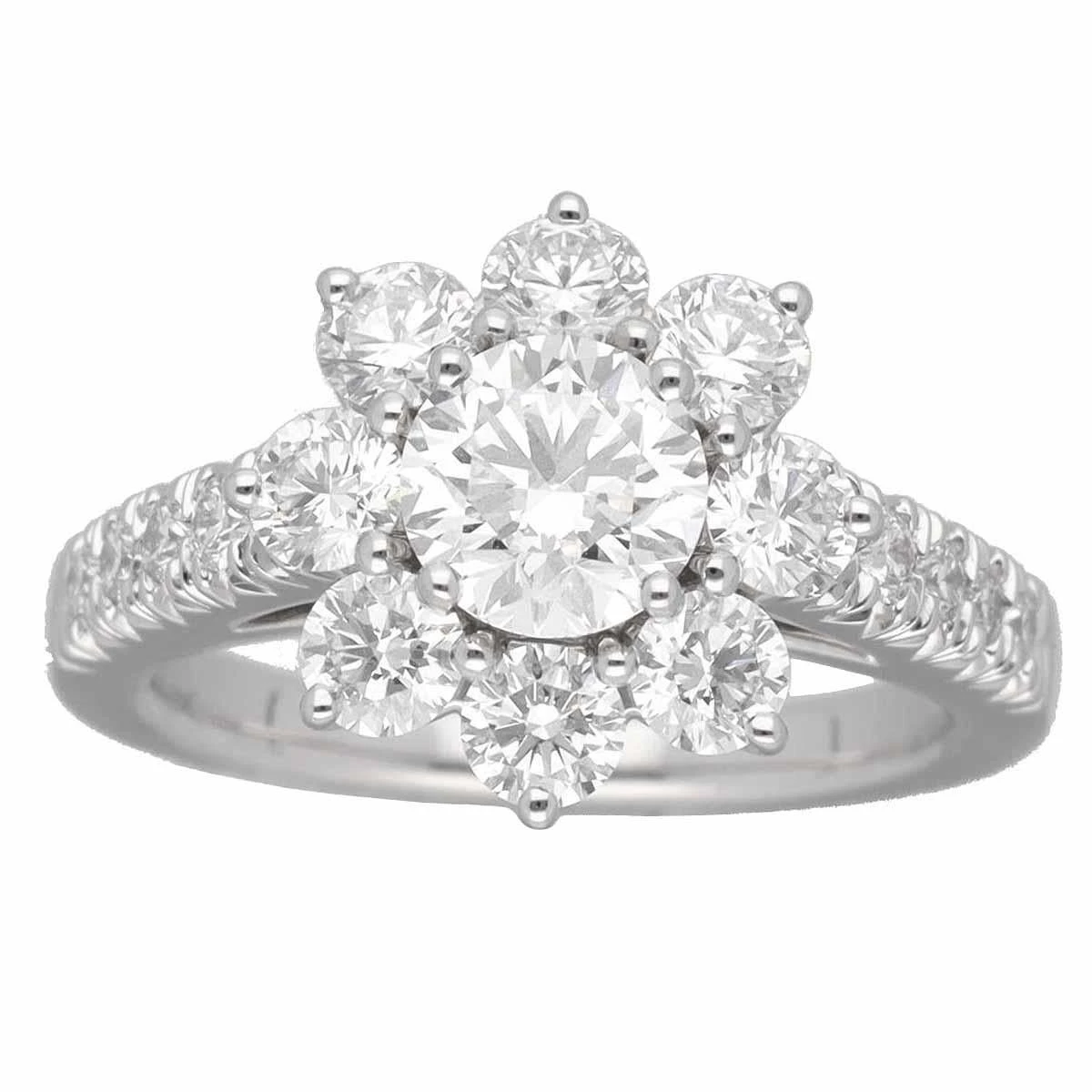 Harry Winston Sunflower Diamond 0.70ct F-VVS1-3Ex Ring Small Platinum 4 Harry Winston Sunflower Diamond 0.70ct F-VVS1-3Ex Ring Small Platinum – Image 2