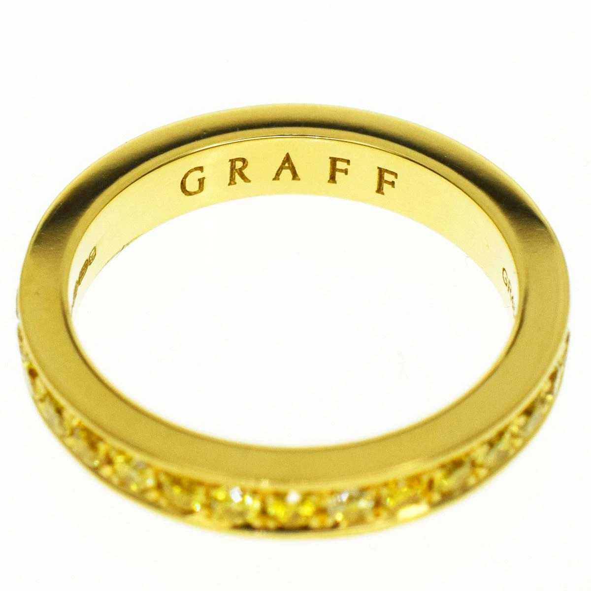 GRAFF Yellow Diamond 18 Karat Yellow Gold Thread Set Eternity Band Ring 5 GRAFF Yellow Diamond 18 Karat Yellow Gold Thread Set Eternity Band Ring – Image 3
