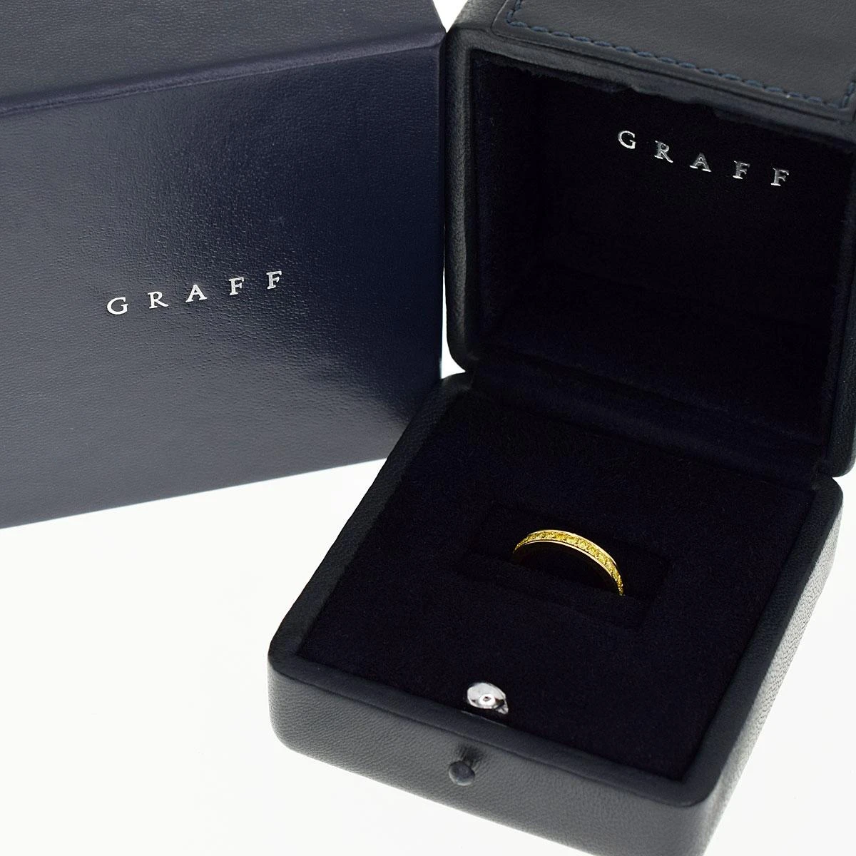 GRAFF Yellow Diamond 18 Karat Yellow Gold Thread Set Eternity Band Ring 9 GRAFF Yellow Diamond 18 Karat Yellow Gold Thread Set Eternity Band Ring – Image 7