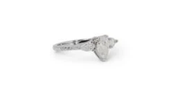 18k White Gold 3 Stone Pave Teardrop Ring With 1.31ct Natural Diamonds GIA Cert -Mode Bijouterie Magasin d264aae8 1b48 47f1 afa8 3566c9eff013 master