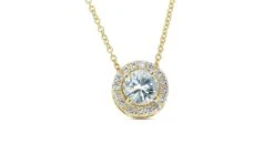 Marvelous 18k Yellow Gold Halo Necklace W/ 0.66ct Natural Diamonds AIG Cert -Mode Bijouterie Magasin da78ef1e e808 48ab 9163 d4701bcf5698 master