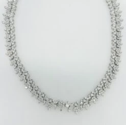 Unknown 33ct Diamond Wreath Platinum Necklace 12 Unknown 33ct Diamond Wreath Platinum Necklace -Mode Bijouterie Magasin diamond necklace 3 master