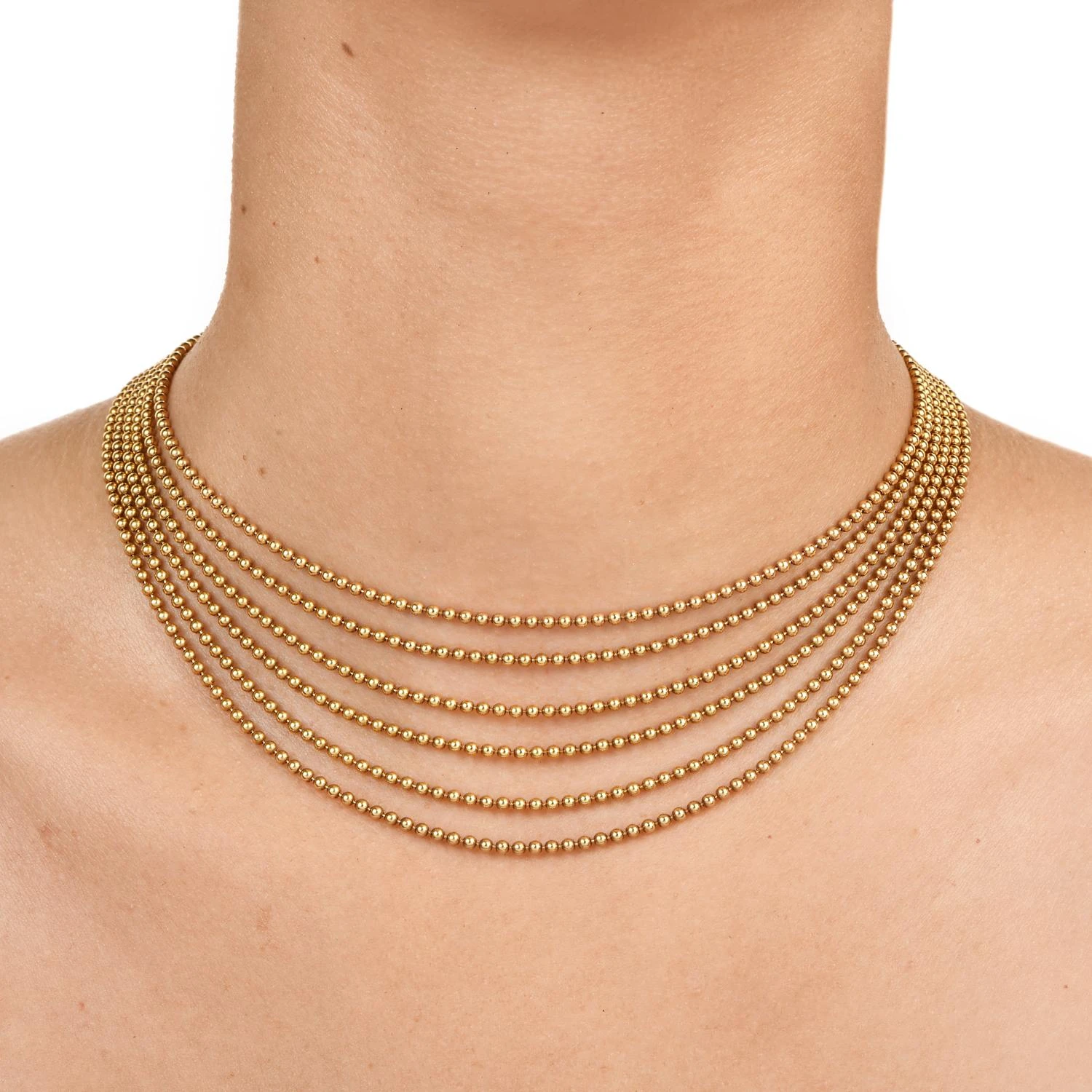 Cartier Draperie De Décolleté 18k Yellow Gold Multi Choker Necklace 6 Cartier Draperie De Décolleté 18k Yellow Gold Multi Choker Necklace – Image 4