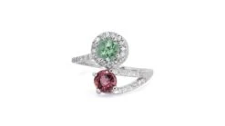 18k White Gold Halo Ring W/ 1.65ct Peridot, Tourmaline And Natural Diamonds IGI -Mode Bijouterie Magasin e1bef7ed 3ce3 439d b7f4 9e91cd509fdc master