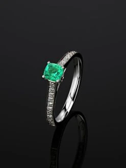 Unknown Emerald Diamonds White Gold Ring Green Natural Gem Unisex 29 Unknown Emerald Diamonds White Gold Ring Green Natural Gem Unisex -Mode Bijouterie Magasin emerald diamonds gold ring 1118 master
