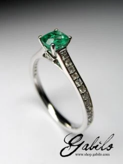 Unknown Emerald Diamonds White Gold Ring Green Natural Gem Unisex 23 Unknown Emerald Diamonds White Gold Ring Green Natural Gem Unisex -Mode Bijouterie Magasin emerald diamonds gold ring gabilo 121118 5 master