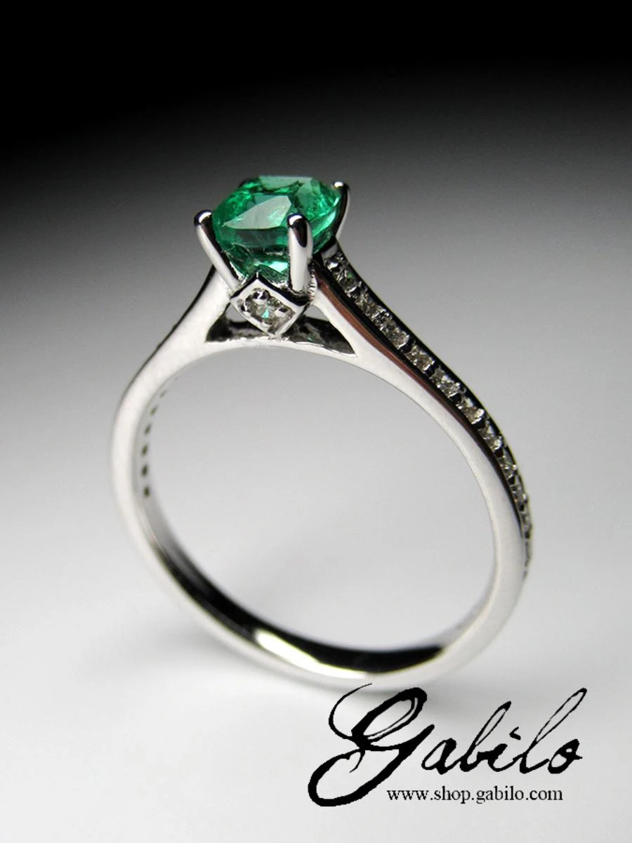 Unknown Emerald Diamonds White Gold Ring Green Natural Gem Unisex 11 Unknown Emerald Diamonds White Gold Ring Green Natural Gem Unisex – Image 9
