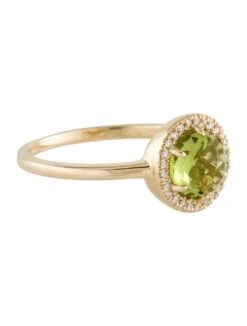Unknown 1.31 Carat Round Peridot & Diamond Yellow Gold Ring -Mode Bijouterie Magasin ezgif com webp to jpg 59 master