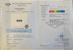 Platinum 3 Stone Ring With 0.5 Carat Natural Sapphire And Diamonds NGI Cert -Mode Bijouterie Magasin fToaNsxk master