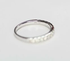 18 Karat White Gold Wedding Band Ring With Diamonds -Mode Bijouterie Magasin gant198 2 master