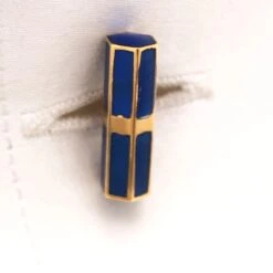 Berca Champlevé Hand Enameled White Royal Blue Gold Sterling Silver Cufflinks -Mode Bijouterie Magasin gm 200 cil xx10 master