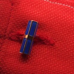 Berca Champlevé Hand Enameled White Royal Blue Gold Sterling Silver Cufflinks -Mode Bijouterie Magasin gm 200 cil xx8 master