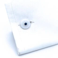 Berca Sapphire In An Aquamarine Chalcedony Disk Setting White Gold Cufflinks -Mode Bijouterie Magasin gms10AC zaffiro xx11 master