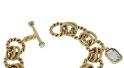 Heidi Daus Mod Squad Enamel And Crystal Charm Toggle Clasp Link Bracelet -Mode Bijouterie Magasin hdb0 master