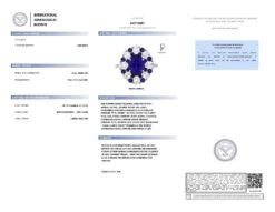 3.11 Carat Oval Blue Sapphire And Diamond Ring -Mode Bijouterie Magasin igi 4402103451 master