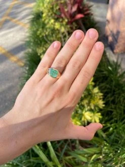 Unknown 4.04tcw 14K Men's Colombian Emerald-Cushion Cut & Diamond Accent Ring -Mode Bijouterie Magasin il 1140xN 3508553462 dtnp master