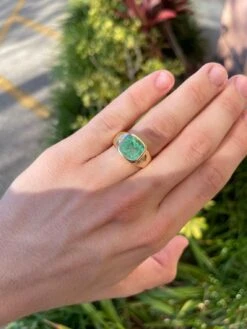 Unknown 4.04tcw 14K Men's Colombian Emerald-Cushion Cut & Diamond Accent Ring -Mode Bijouterie Magasin il 1140xN 3556187093 tl7i master