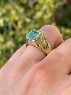 Unknown 4.04tcw 14K Men's Colombian Emerald-Cushion Cut & Diamond Accent Ring -Mode Bijouterie Magasin il 1140xN 3556187397 cs1d master