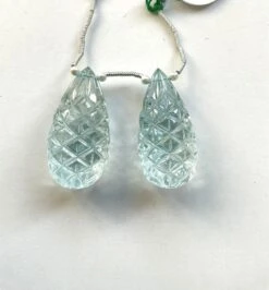 Unknown Natural Aquamarine Drops 2 Pieces Carved Earrings Pair Gemstone For Jewelry 18 Unknown Natural Aquamarine Drops 2 Pieces Carved Earrings Pair Gemstone For Jewelry -Mode Bijouterie Magasin il 794xN 4213720305 t4px master