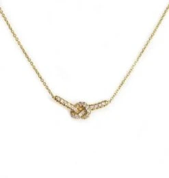 Unknown Love Knot Diamond Necklace, 14k Yellow Gold 10 Unknown Love Knot Diamond Necklace, 14k Yellow Gold -Mode Bijouterie Magasin il fullxfull 1563679701 q23c master
