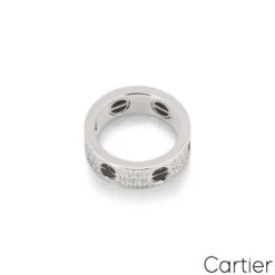 Cartier White Gold Diamond & Ceramic Love Ring B4207600 -Mode Bijouterie Magasin image master 2