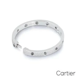 Cartier White Gold Pave Diamond & Ceramic Love Bracelet N6032416 9 Cartier White Gold Pave Diamond & Ceramic Love Bracelet N6032416 -Mode Bijouterie Magasin image master 20