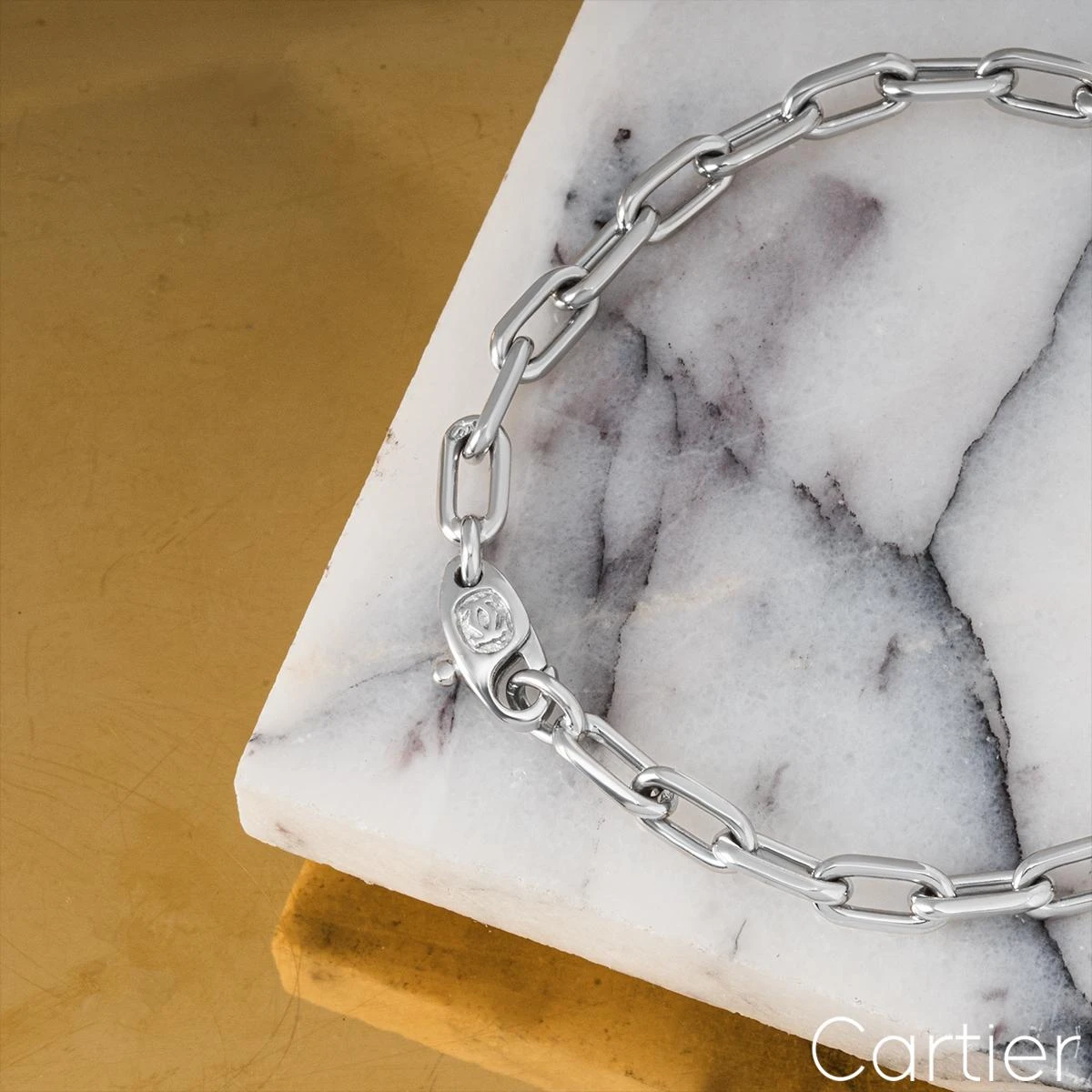 Cartier White Gold Link Bracelet 9 Cartier White Gold Link Bracelet – Image 7