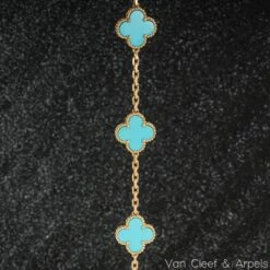 Van Cleef & Arpels Turquoise Vintage Alhambra Bracelet VCARA4200 17 Van Cleef & Arpels Turquoise Vintage Alhambra Bracelet VCARA4200 -Mode Bijouterie Magasin image master 47