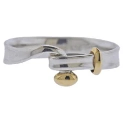 Georg Jensen Torun Hook Gold Silver Ring 204 A