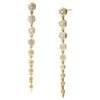 Syna Yellow Gold Hex Duster Earrings With Diamonds