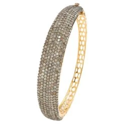 Unknown 925 Sterling Silver 8.50 Carat Diamond Banlge