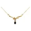 Unknown Blue Sapphire With Diamond Necklace Set In 18 Karat Gold Settings