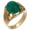 Unknown 18kt. Yellow Gold Dome 7.50 Ct. Cabochon Emerald Ring