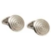 Round Spiral Greek Circle Of Life Debossed Cufflinks Handcrafted 14Kt White Gold -Mode Bijouterie Magasin j 15209412 1648307185823 bg processed