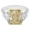 Princess Cut Light Yellow Diamond Ring Platinum 18K Yellow Gold 5.36cts -Mode Bijouterie Magasin j 15599452 1652277583164 bg processed