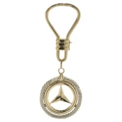 MERCEDES-BENZ Mercedes 18 Karat Yellow And White Gold Key Ring
